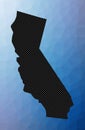 California geometric map. Royalty Free Stock Photo