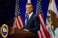 California Governor Gavin Newsom speaking at the State of the State address