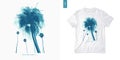 California graphic t-shirt design, summer print, vector illustration