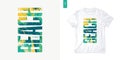 California graphic tee design, typography print, vector illustration