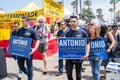 California Gubernatorial candidate Antonio Villaraigosa campaigning in Hermosa Beach, California Royalty Free Stock Photo