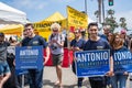 California Gubernatorial candidate Antonio Villaraigosa campaigning in Hermosa Beach, California Royalty Free Stock Photo