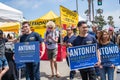 California Gubernatorial candidate Antonio Villaraigosa campaigning in Hermosa Beach, California Royalty Free Stock Photo