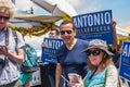 California Gubernatorial candidate Antonio Villaraigosa campaigning in Hermosa Beach, California Royalty Free Stock Photo