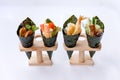 California Hand Roll Sushi Set. Royalty Free Stock Photo