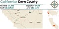 California: Kern county map Royalty Free Stock Photo
