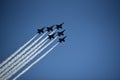 California- A Large Format Close Up of the Blue Angels Flying in Formation Over the San Francisco Bay