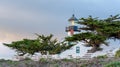 California lighthouse. Point Pinos lighthouse in Monterey, California. Royalty Free Stock Photo