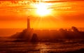 California Lighthouse Sunset Royalty Free Stock Photo