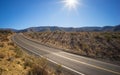 California Lonely Desert Highway Royalty Free Stock Photo