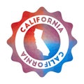 California low poly logo. Royalty Free Stock Photo