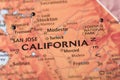 California on map Royalty Free Stock Photo