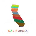 California map design Royalty Free Stock Photo
