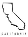 California geometric map Royalty Free Stock Photo