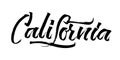 California. Modern Calligraphy Hand Lettering for Serigraphy Print