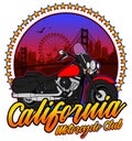 California Motrocycle club vintage art