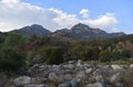 California mountains background, view of natural landscape, USA national parks wildlife Royalty Free Stock Photo