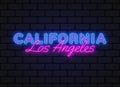 California neon for banner design. Vintage modern poster typography. Modern art design. Vector illustration