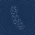 California network, constellation style us state.