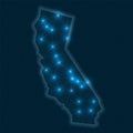 California network map. Royalty Free Stock Photo