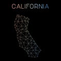 California network map. Royalty Free Stock Photo