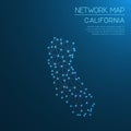 California network map. Royalty Free Stock Photo