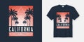 California Ocean Avenue t-shirt and apparel design, typography,