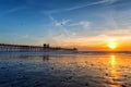 California Oceanside pier at sunset Royalty Free Stock Photo