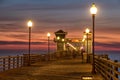 California Oceanside pier at sunset Royalty Free Stock Photo