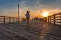 California Oceanside pier at sunset Royalty Free Stock Photo