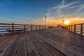 California Oceanside pier at sunset Royalty Free Stock Photo