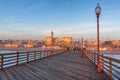 California Oceanside pier at sunset Royalty Free Stock Photo