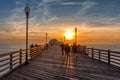 California Oceanside pier at sunset