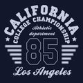 California original lettering slogan. t shirt print. Vector illustration