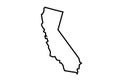 California outline map state shape