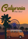 California Palm Desert Illustration Best For Travel Poster