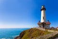 California Pigeon point Lighthouse in Cabrillo Hwy coastal hwy 1 Royalty Free Stock Photo