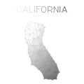 California polygonal vector map.