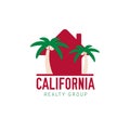 California real estate vector icon Royalty Free Stock Photo