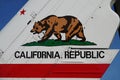 California Republic Bear Flag Painted on a Helicopter Vertical Stabilizer