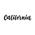 California retro lettering.