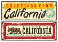 California retro style sign or card design