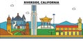 California, Riverside. City skyline architecture