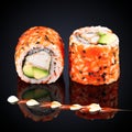 California roll with crab, avocado and cream cheese