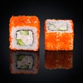 California roll with crab, avocado and cream cheese