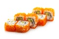 California Roll with Masago Royalty Free Stock Photo