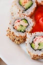 California roll with sesame Royalty Free Stock Photo