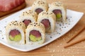 California roll with tuna traditional Japanese Royalty Free Stock Photo