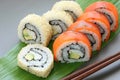 California rolls , maki sushi , japanese food Royalty Free Stock Photo