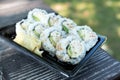 california rolls maki sushi japanese food Royalty Free Stock Photo